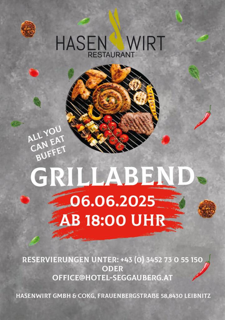 Grillabend im Hasenwirt Restaurant mit Buffet und Grillgerichten